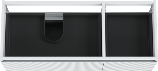 Balmani Fila zwevende wastafelonderkast 135 x 55 cm asymmetrisch links mat wit 4 lades