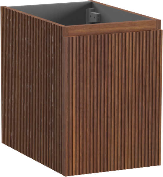 Storke Ribs meuble sous-lavabo suspendu 35 x 52 cm noyer