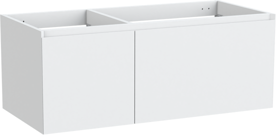 Balmani Idra meuble sous-vasque suspendu 120 x 55 cm asymétrique à droite blanc mat 4 tiroirs
