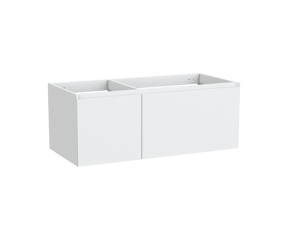 Balmani Idra meuble sous-vasque suspendu 120 x 55 cm asymétrique à droite blanc mat 4 tiroirs
