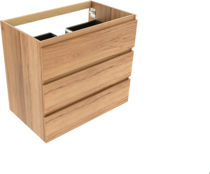 Balmani Lucida staande wastafelonderkast 90 x 55 cm teak 3 lades