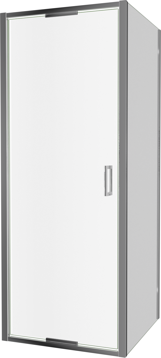 Luca Varess Vidor In douchecabine met draaideur en vaste zijwand 80 x 80 cm helder glas glans chroom profiel