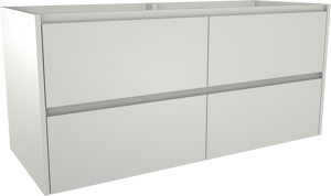 Storke Seda zwevend wastafelonderkast 130 x 52 cm mat wit 4 lades