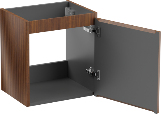Storke Ribs zwevend wastafelonderkast 45 x 35 cm notelaar