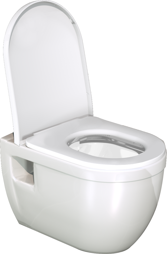Linie Tempo hangend toilet en luxe wc-bril hoogglans wit randloos met Geberit Duofix inbouwreservoir