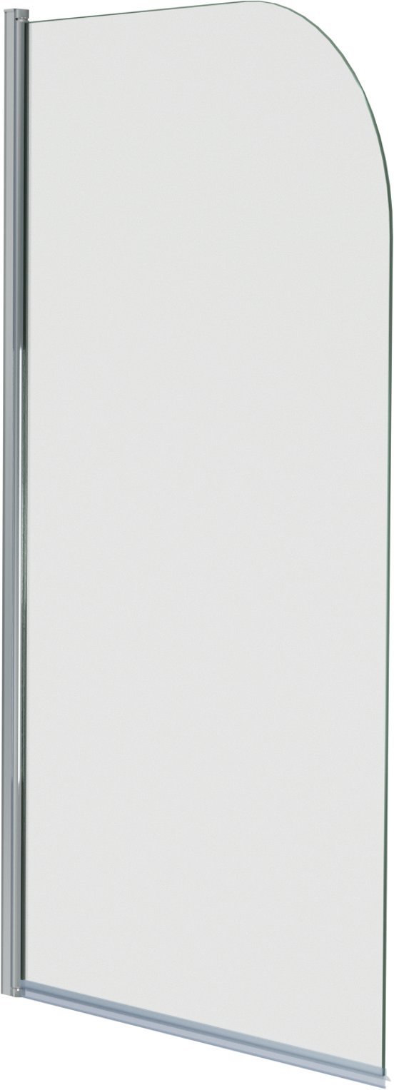 Linie Milos enkele badwand 85 cm met glanzend chroom profiel