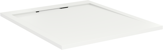 Balmani Andes Duschwanne: 100 x 80 cm, Solid Surface, Weiß matt
