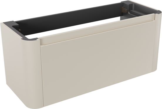 Storke Soft zwevende wastafelonderkast 120 x 46 cm Sand mat 2 lades