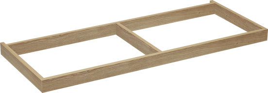 Balmani Lucida Sockel für Bad-Unterschrank, Eiche rau, 120 x 55 cm