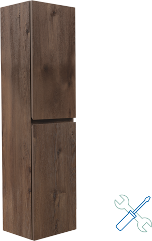 Linie Lado hängender Hochschrank braune eiche 35 x 30 x 140 cm