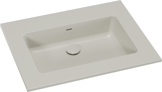 Storke Diva plan simple top solid soie grise matte 65 x 52 cm