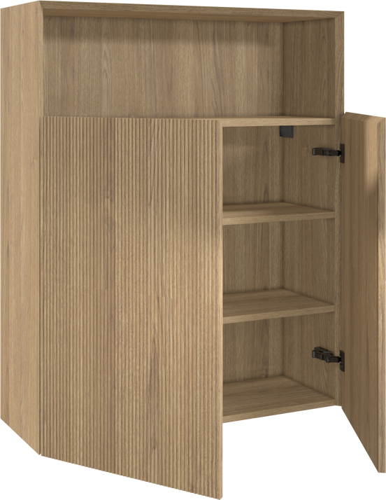 Balmani Fila zwevende badkamerkast fineer naturel eiken 100 x 30 x 120 cm