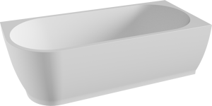 Linie Paulo baignoire d'angle droite duo 180 x 80 cm acrylique blanc mat