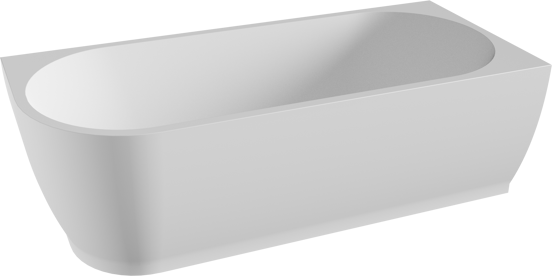 Linie Paulo baignoire d'angle droite double 180 x 80 cm acrylique blanc mat