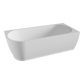 Linie Paulo baignoire d'angle droite double 180 x 80 cm acrylique blanc mat