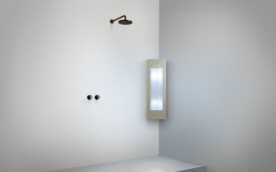 Sunshower Plus S Infrarood en UV Opbouw in hoek sand white