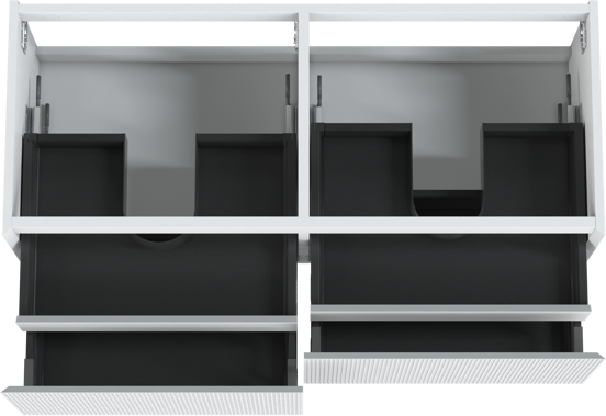 Balmani Fila zwevende wastafelonderkast 135 x 55 cm mat wit 4 lades