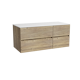 Storke Edge badkamermeubel met Tavola wastafelblad voor waskom(men)
