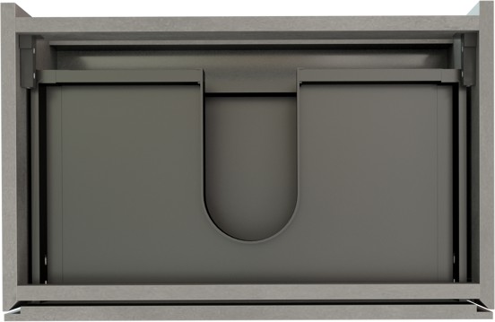 Storke Edge zwevende wastafelonderkast 60 x 40 cm beton donkergrijs 2 lades