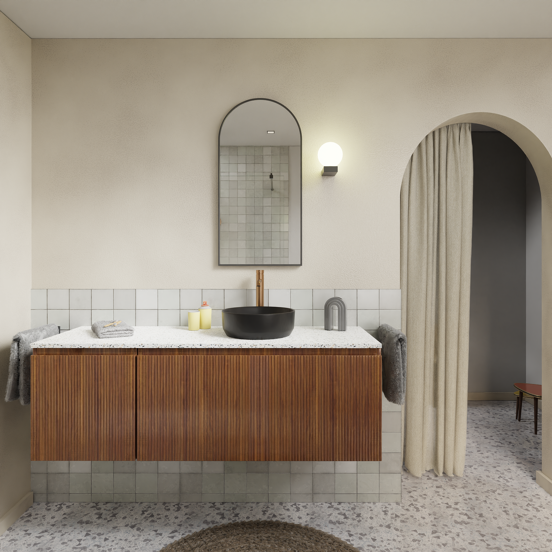Storke Tavola tablette simple ou double blanc/noir terrazzo mat 150 x 52 cm