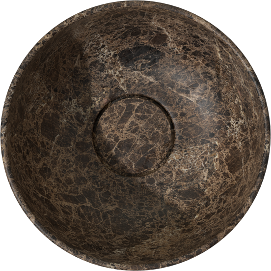 Balmani Bowl vasque à poser marbre Dark Emperador rond Ø 24 cm
