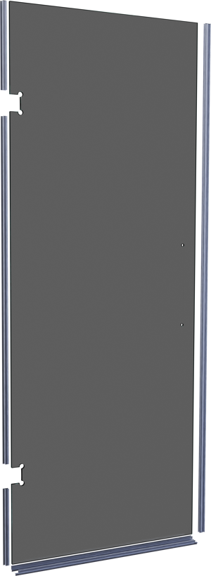 Balmani Modular Glaspaneel en deurdichting voor douchedeur 841mm Rookglas