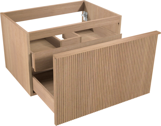 Balmani Forma meuble sous-vasque suspendu 75 x 55 cm chêne naturel 2 tiroirs