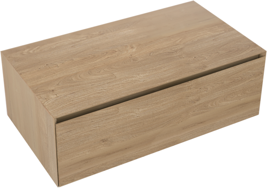 Balmani Mitra Elements hängender Waschbeckenunterschrank: 90 x 50 cm, Eiche Natur, 1 Schublade