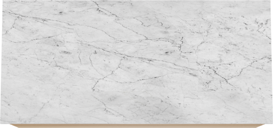 Balmani Mitra zwevend badkamermeubel 120 x 55 cm natuur eik met Stretto enkel of dubbel tablet in marmer carrara