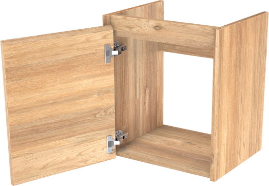 Storke Seda meuble sous-vasque suspendu 45 x 35 cm chêne brut porte