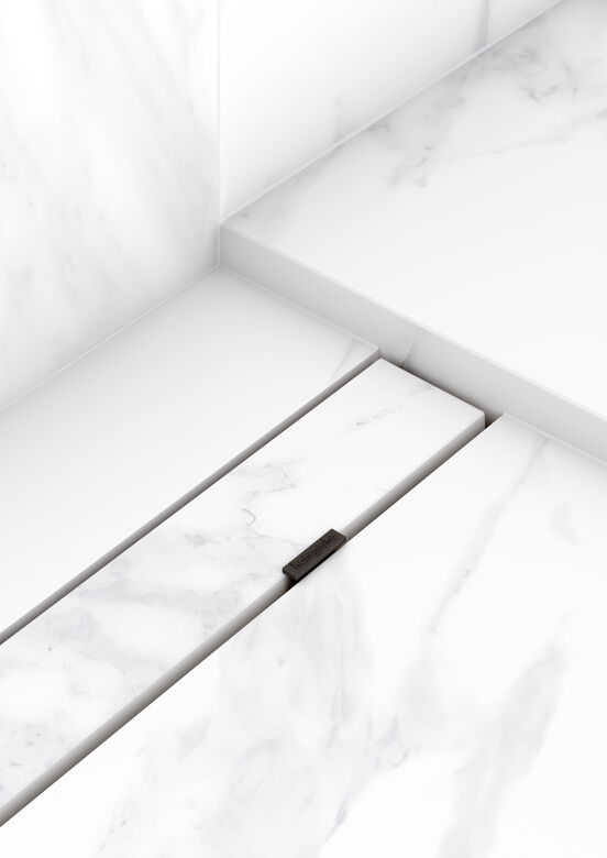 Hansgrohe RainDrain Rock caniveau de douche découpable 120cm RSV Look