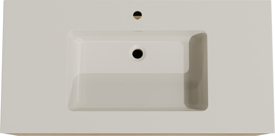 Storke Edge meuble salle de bains suspendu 105 x 52 cm chêne brut avec Diva plan simple en top solid soie grise