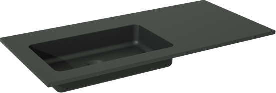 Storke Scuro Waschtisch, links, Quarz matt, 100 x 46 cm