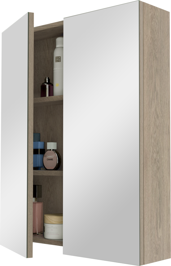 Linie Montro armoire de toilette 60 x 75 cm chêne gris