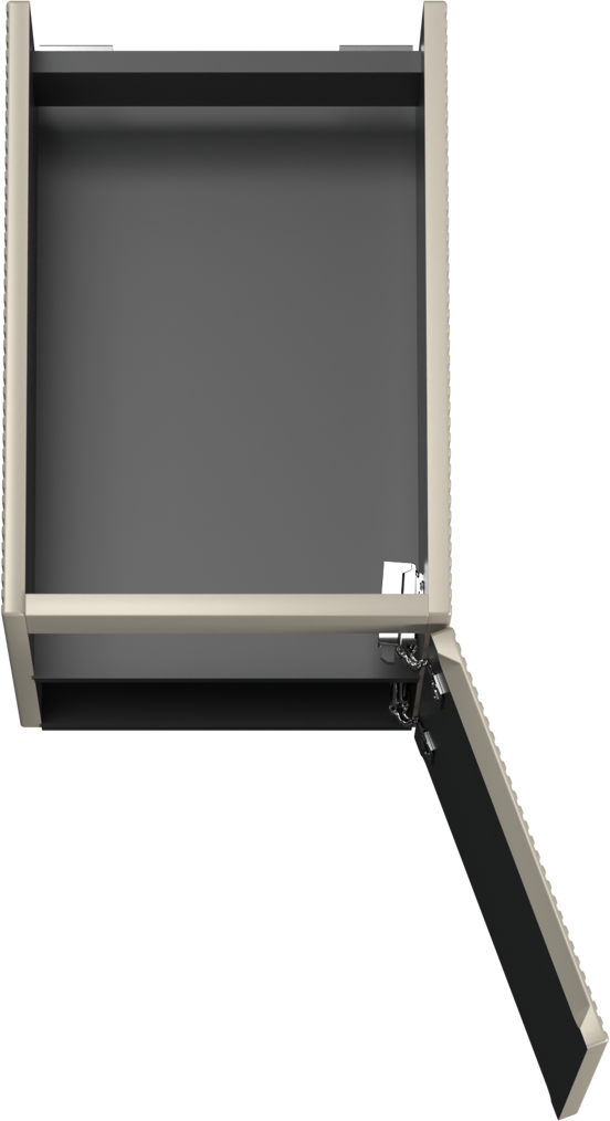 Storke Ribs zwevende wastafelonderkast 35 x 52 cm zijdegrijs