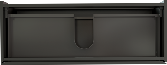 Storke Edge hängender Waschbeckenunterschrank: 100 x 40 cm, Schwarz matt, 2 Schubladen