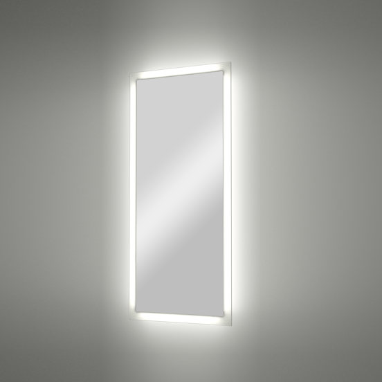 Balmani Vizio rechteckiger Badezimmerspiegel, 40 x 90 cm, mit Spiegelbeleuchtung