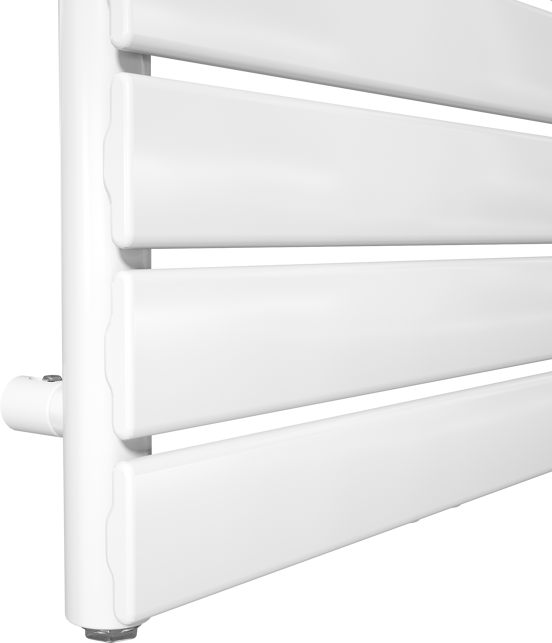 Vipera Vulcan enkele handdoekradiator 60 x 180 cm elektrische verwarming hoogglans wit zij- en middenaansluiting 1.320W, weerstand inbegrepen