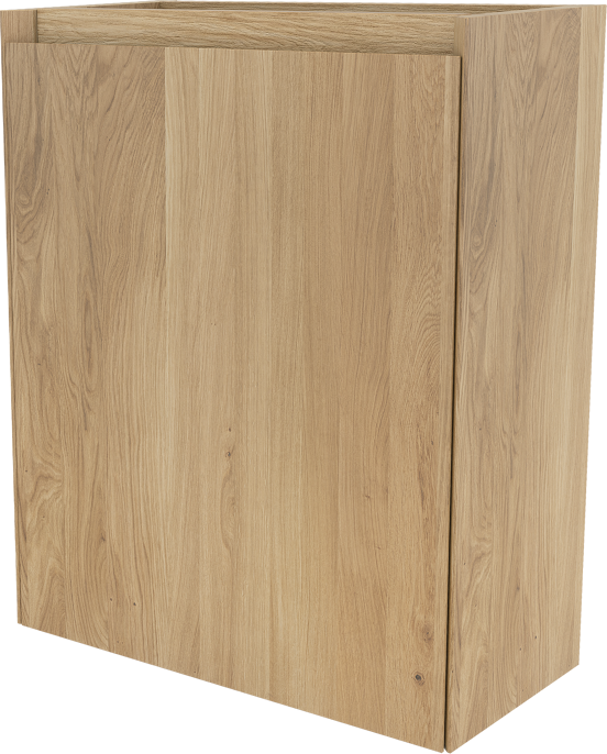Balmani Mitra zwevend toiletmeubel 42 x 21 cm naturel eiken met Facetta wastafelblad en Jazz waskom in matte Solid Surface