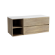 Storke Edge badkamermeubel met Tavola wastafelblad voor waskom(men)