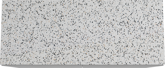 Storke Edge meuble salle de bains à poser 130 x 52 cm béton gris foncé avec Tavola tablette simple ou double en blanc/noir mat terrazzo