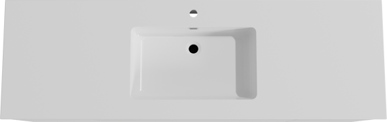 Storke Edge meuble salle de bains suspendu 165 x 52 cm blanc mat avec Diva plan simple en marbre composite blanc brillant