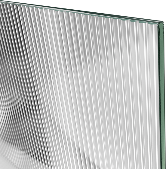 Balmani Modular Duschwand Glas: Ribs, 96 x 200 cm, inklusive Coating
