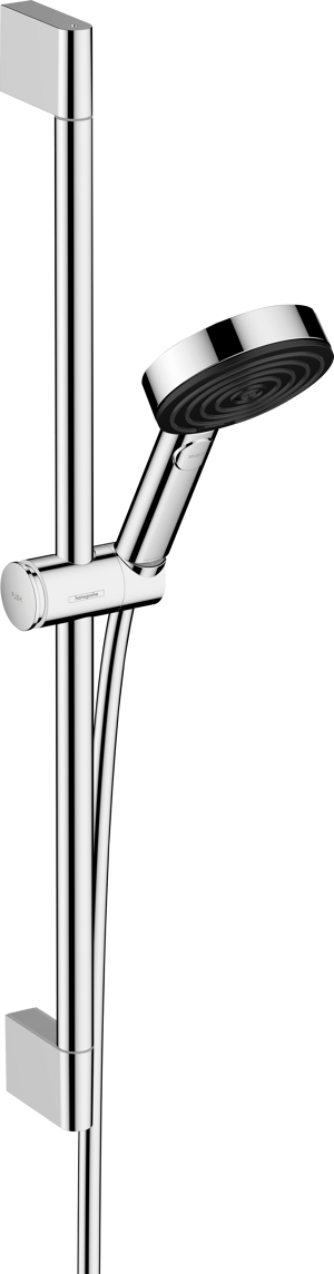 Hansgrohe Pulsify Select S barre de douche avec pommeau de douche 10,5cm 3 fonctions jet chrome brillant