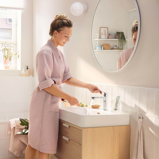 Hansgrohe Rebris 110 Coolstart standaard wastafelkraan glanzend chroom