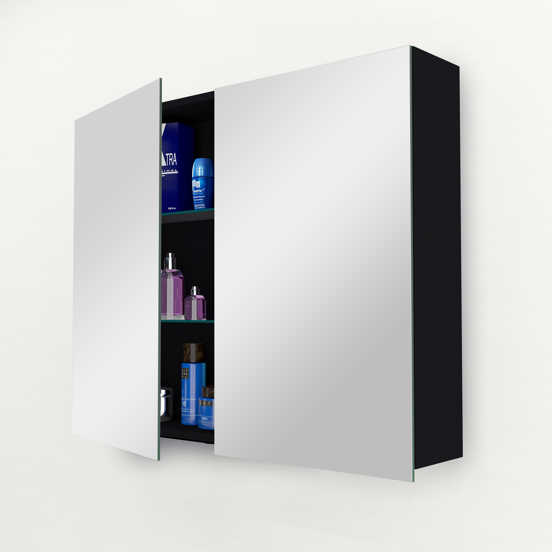 Balmani Mitra armoire de toilette 75 x 72 cm noir mat
