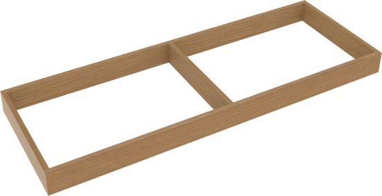 Balmani Legno socle pour meuble sous-vasque chêne vieilli 150 x 52,5 cm