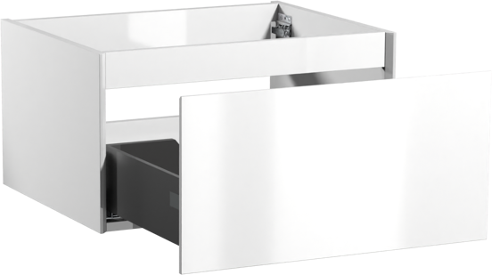 Storke Edge zwevende wastafelonderkast 65 x 52 cm hoogglans wit 1 lade