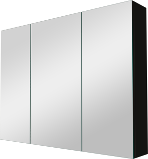 Linie Montro spiegelkast 100 x 75 cm mat zwart