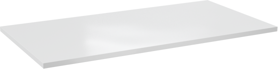 Linie Lado Einzel Waschtischplatte glänzend Weiß Marmorkomposit 90 x 46 cm